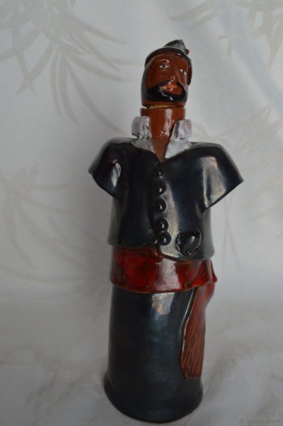 BOTELLA DE BARRO Y ESMALTE- 25'5X7'5 -008