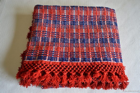 COLCHA DE LANA Y LINO 198X183- 60 AÑOS APROX. -001