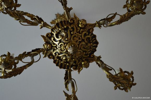 LAMPARA BRONCE HOJAS- 96X56 -002